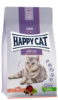 Сухой корм для пожилых кошек и котов Happy Cat Senior Atlantik-Lachs 29/12 (лосось)